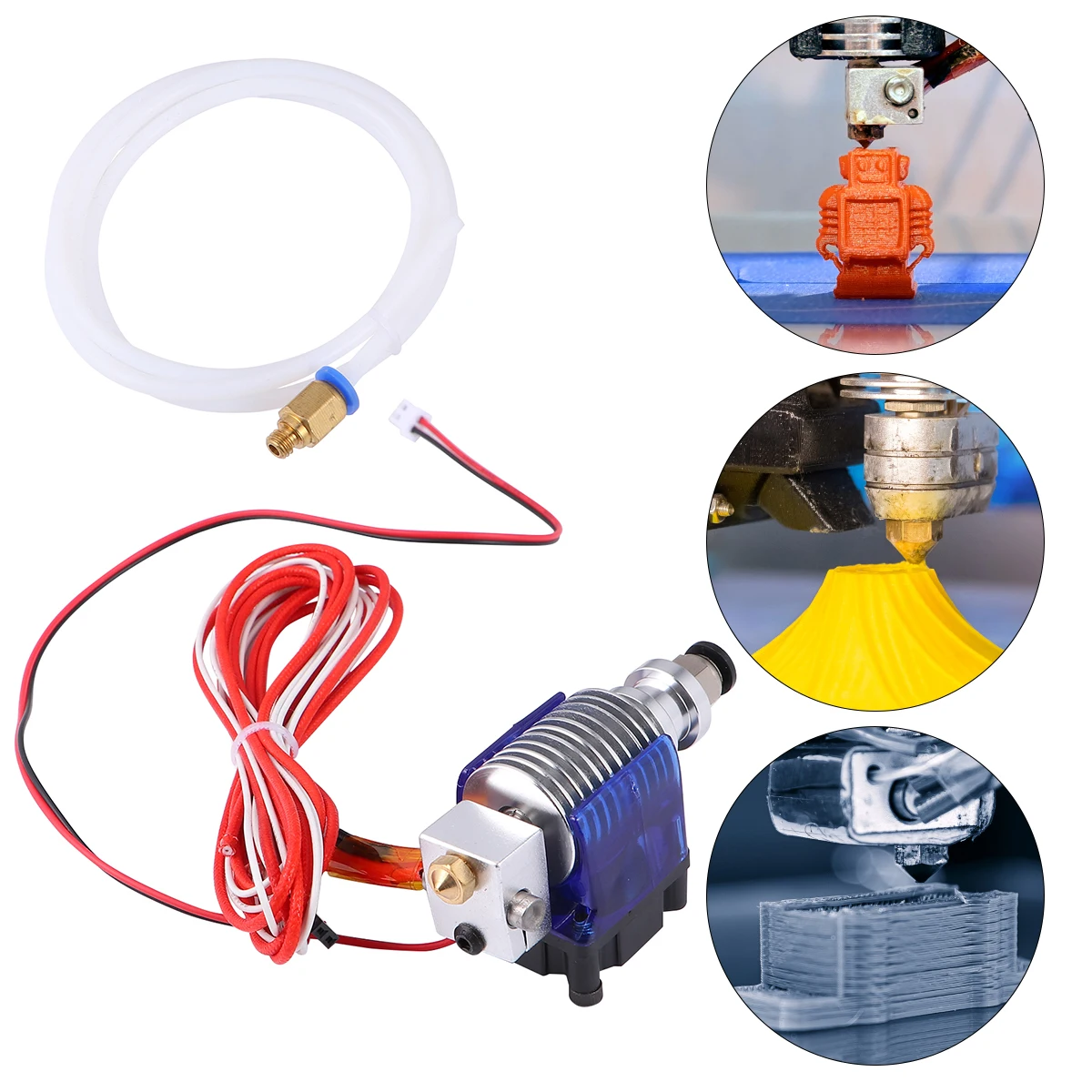

3D Printed Extrusion Head Kit Cooling Fan with Cover Accessories for Printer Metal J-head