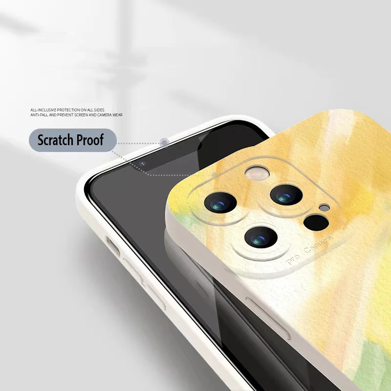 New Fashion Watercolor Painting Silicone Phone Case For Xiaomi 14T Pro 13 12 11 Lite 14 13T 12T Poco F6 F5 X6 X5 X3 M6 Pro Cover