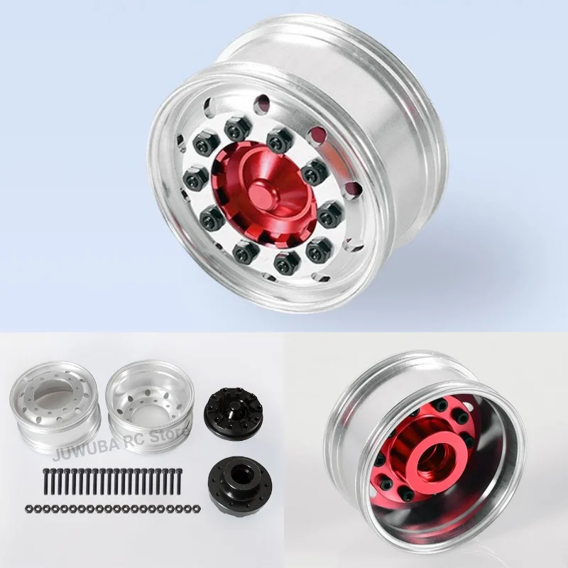 

2pcs Metal 25mm Bearing Wheel Upgrade Hub For 1/14 Tamiya Rc Dump Truck 770s R620 FH16 Arocs Man Tgx Lesu Car