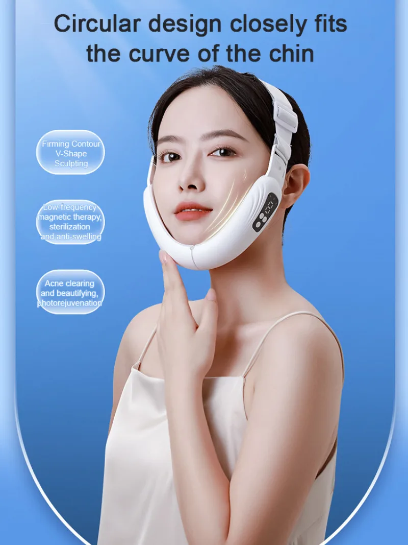 Household Facial Lifting Electric V-face Device Rechargeable Micro Current Facial Vibration Massager