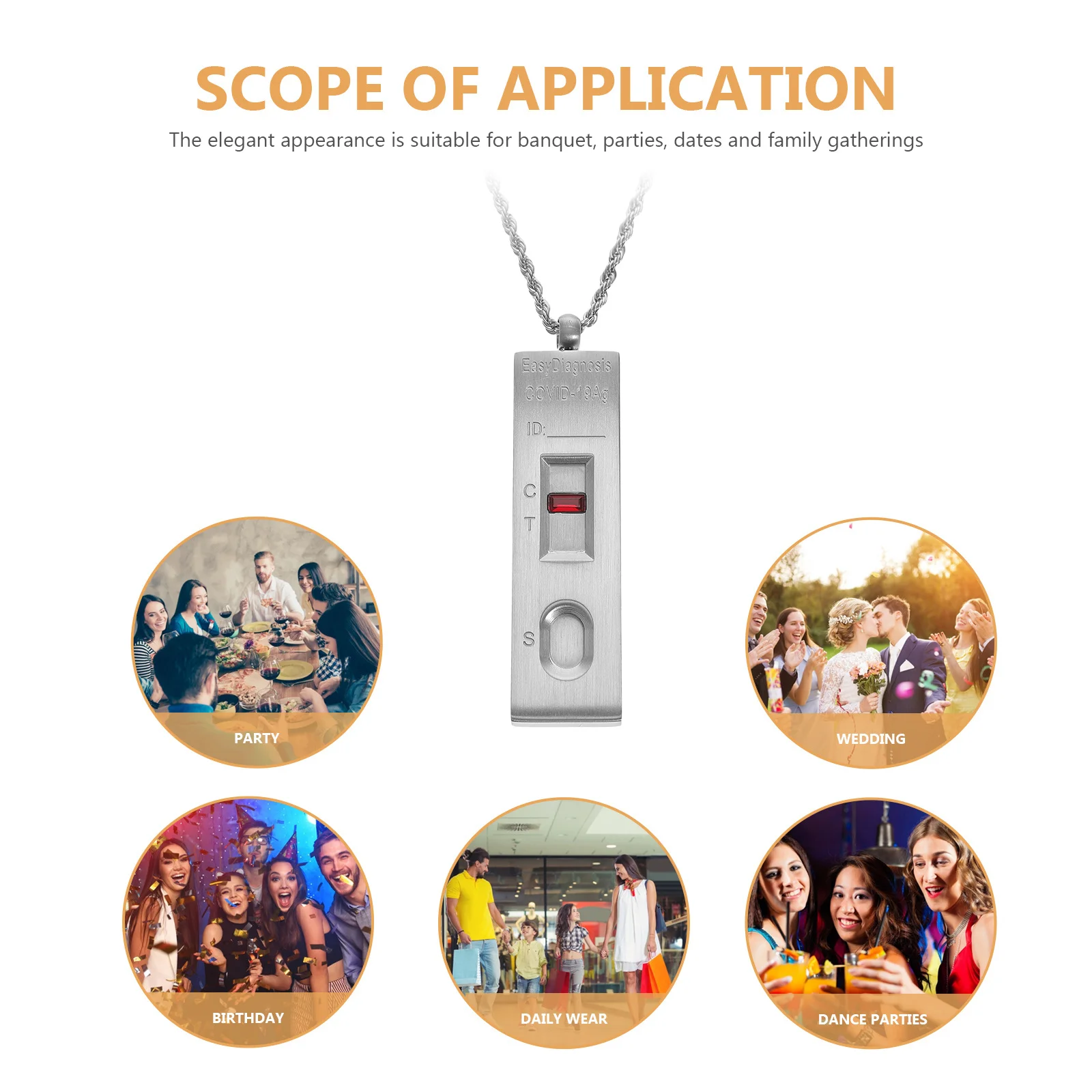 

Test Pendant Necklace Creative Unique Religious Style Necklace for Birthday Christmas Thanksgiving Valentine's Day Gifts