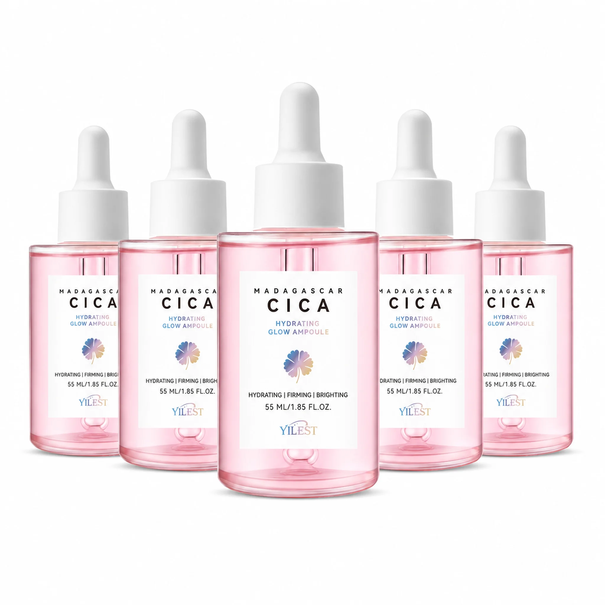 YILEST 55ml CICA Centella Asiatica Serum Hydrating Soothing Facial Ampoule Moisturizing Barrier Repair Glow Face Essence for All