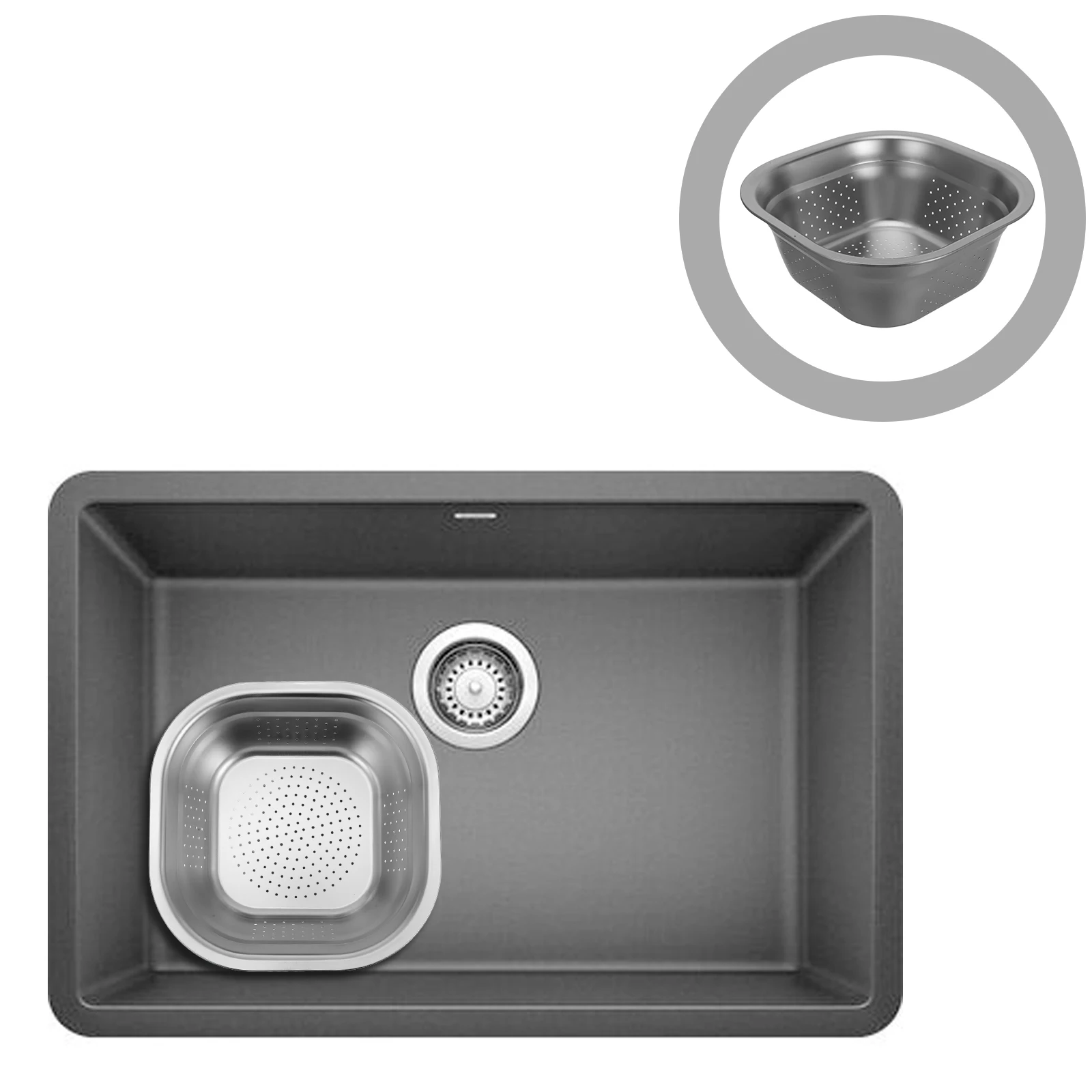 

Stainless Steel Colander Large Capacity Vegetable Fruit Washing Basin Thick Metal Kitchen Gadget Draining Tool