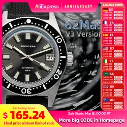 SEESTERN 62MAS Diver's Watch Original 37mm Case Diameter Nh35 Automatic Mechanical Wristwatch Waterproof Luminous Wheel Retro Pr
