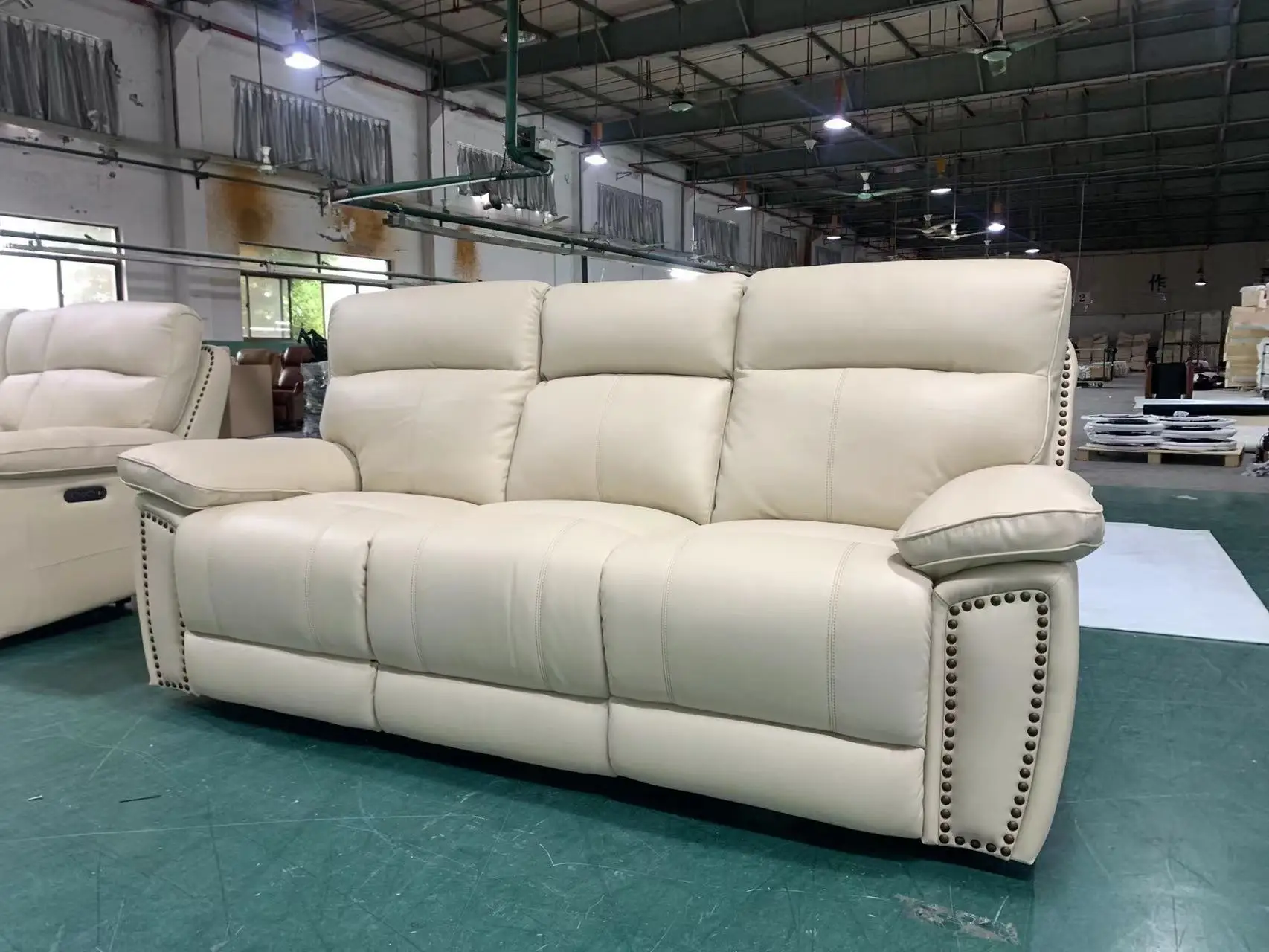 #Modern Genuine Leather Power Electric Reclining Gliding Smart Sectional Sofa Sets 3 2 1 Armchair Luxuriant