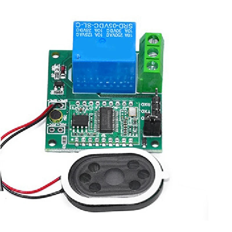 Módulo de reconocimiento de voz inteligente AI, módulo de interruptor de Control de voz sin conexión, compatible con voz personalizada para dispositivo de voz DIY