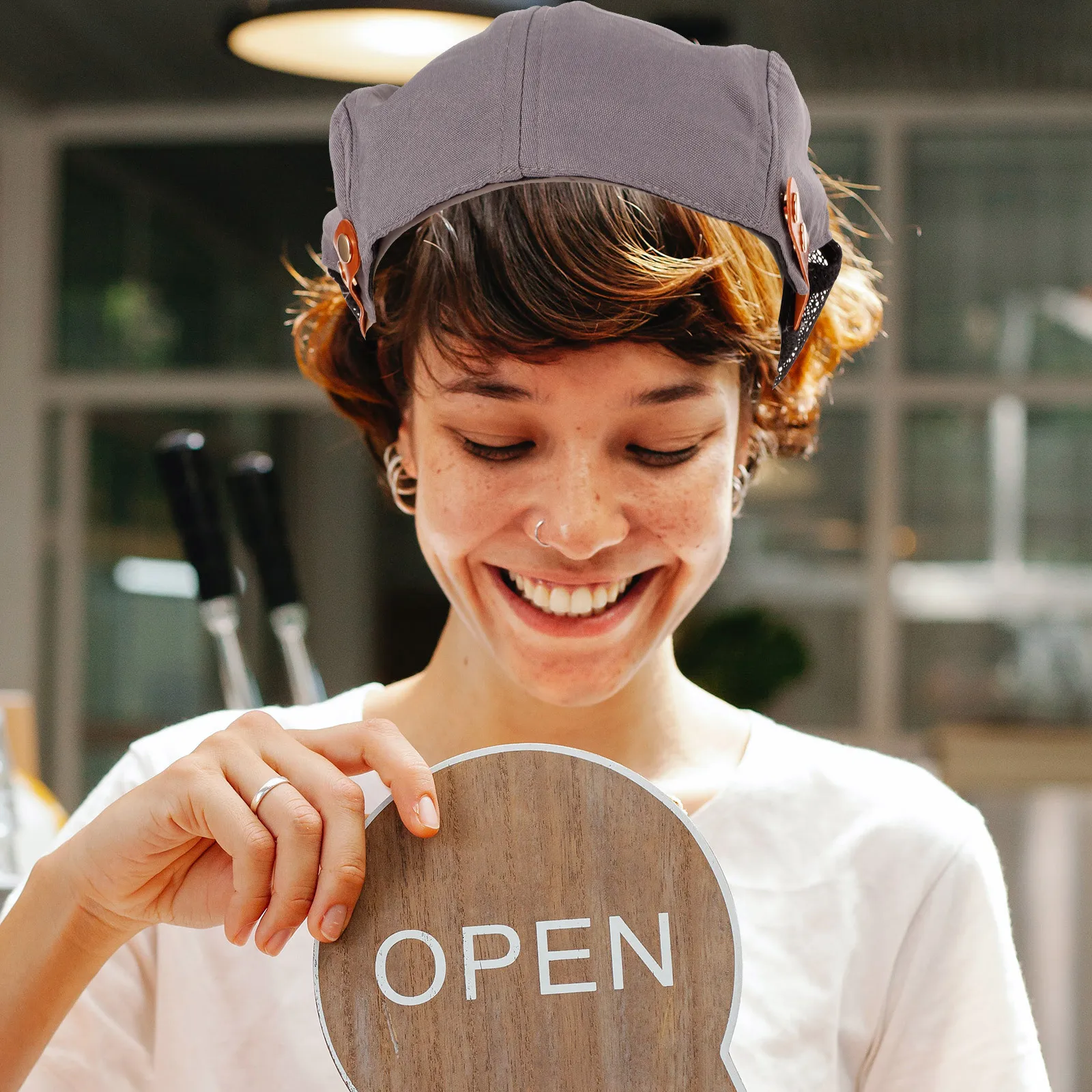 Waiter Beret Cap Breathable Comfortable Chef Hat Stylish Design Food Service Unisex Men Women Cook Hat Waiter Berets Caps