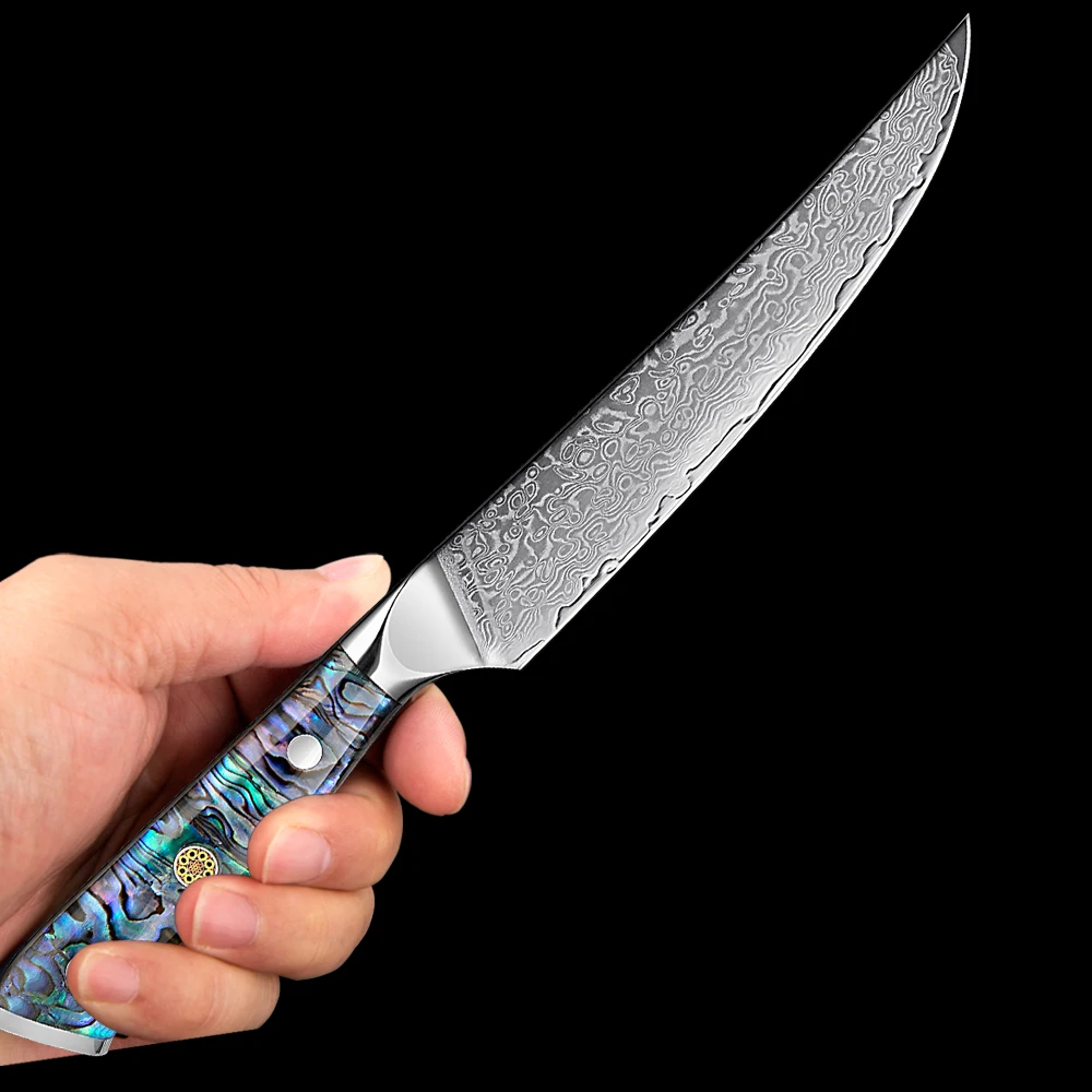 XITUO Japanese Damascus AUS-10 Steel 6 Inch Utility Knife Ultra Sharp Chef Slicing Kitchen Knives Cut Fruit Vegetables Meat