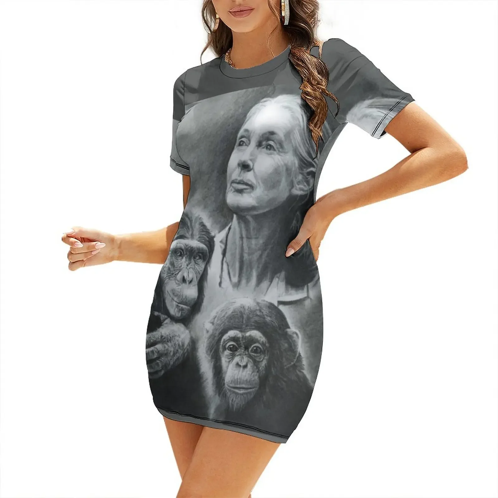 

WE ARE FAMILY JANE GOODALL Short-Sleeved Dress dresses for special events Dress