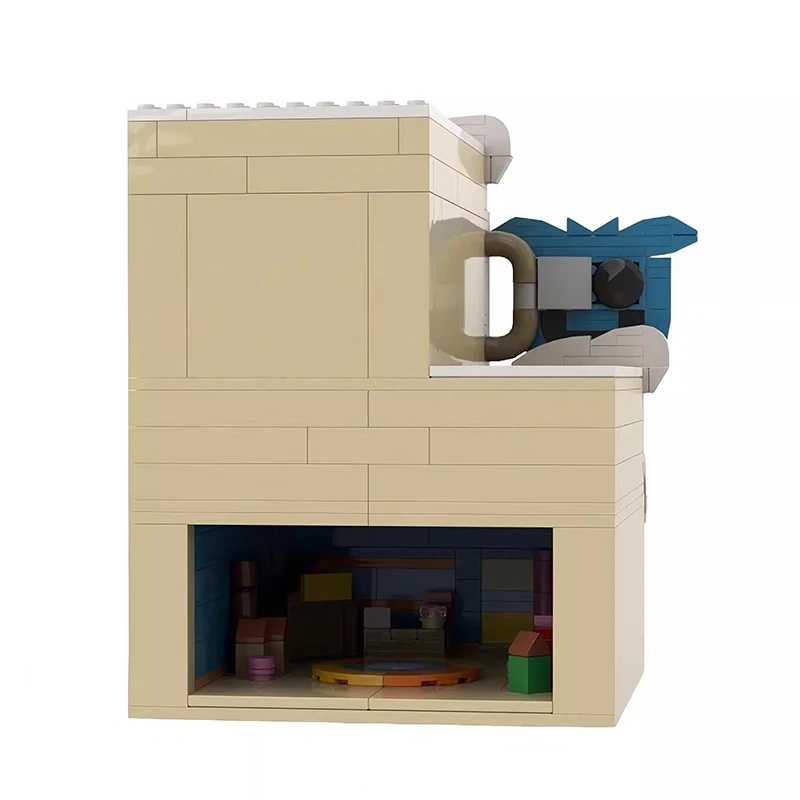 MOC Spiel Pinguin Club Plaza Sets Ziegel Stadt Haus Street View Architektur Modell Bausteine Kind Spielzeug Weihnachten Geschenke