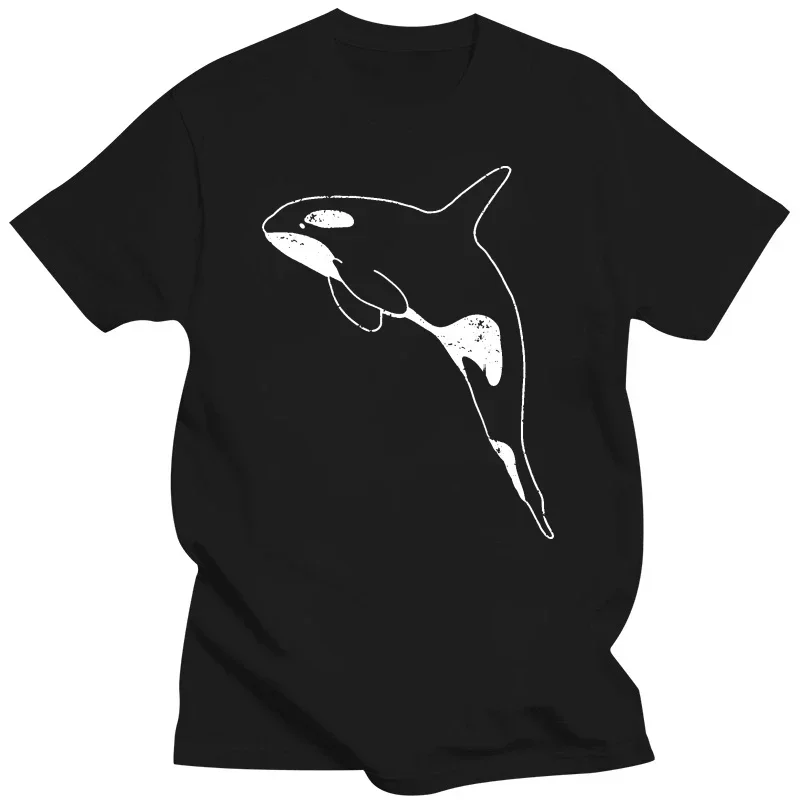 brand tee shirt tops t shirt for man beach top tees Killer Whale T Shirt Orca Aquatic Sea Ocean Distressed Tee heavyweight hot