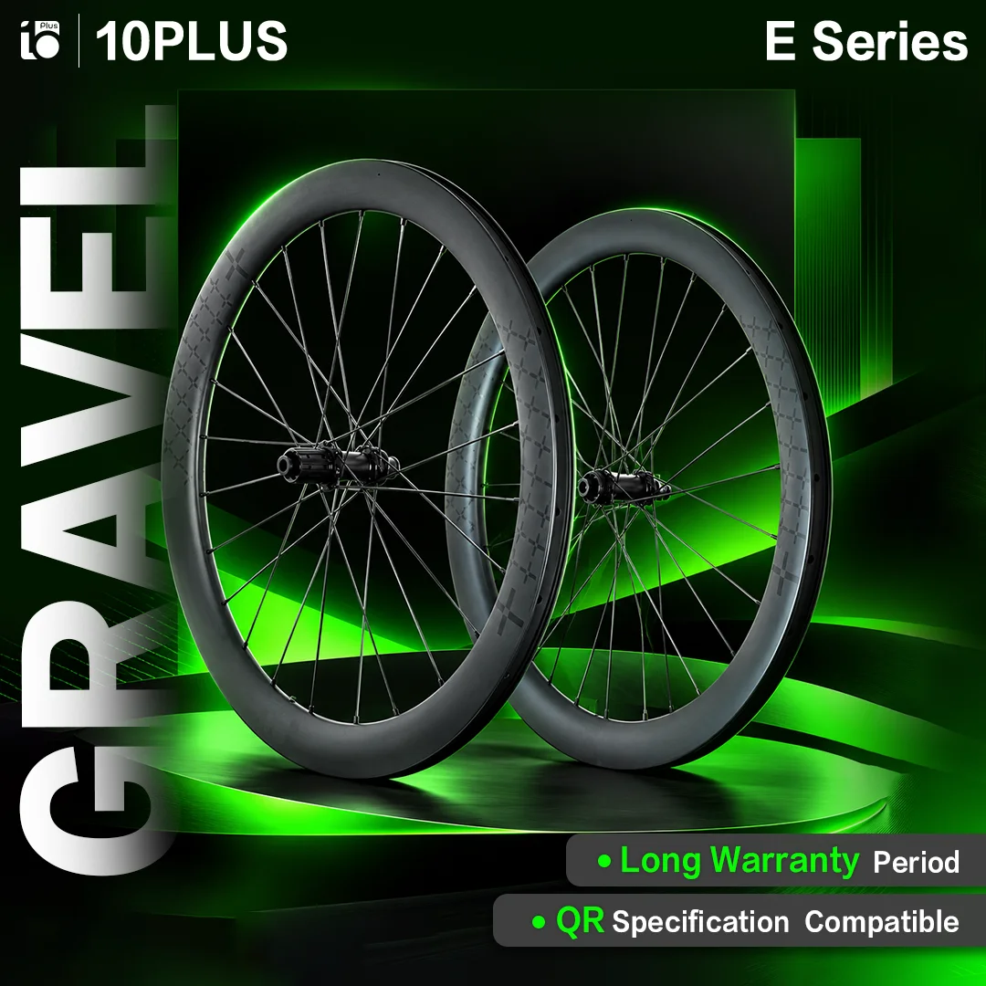 10PLUS E Series Gravel Carbon Wheelset 700C Disc Brake Center Lock 45T Star Ratchet Ceramic Bearing Tubeless Ready Pillar Spokes