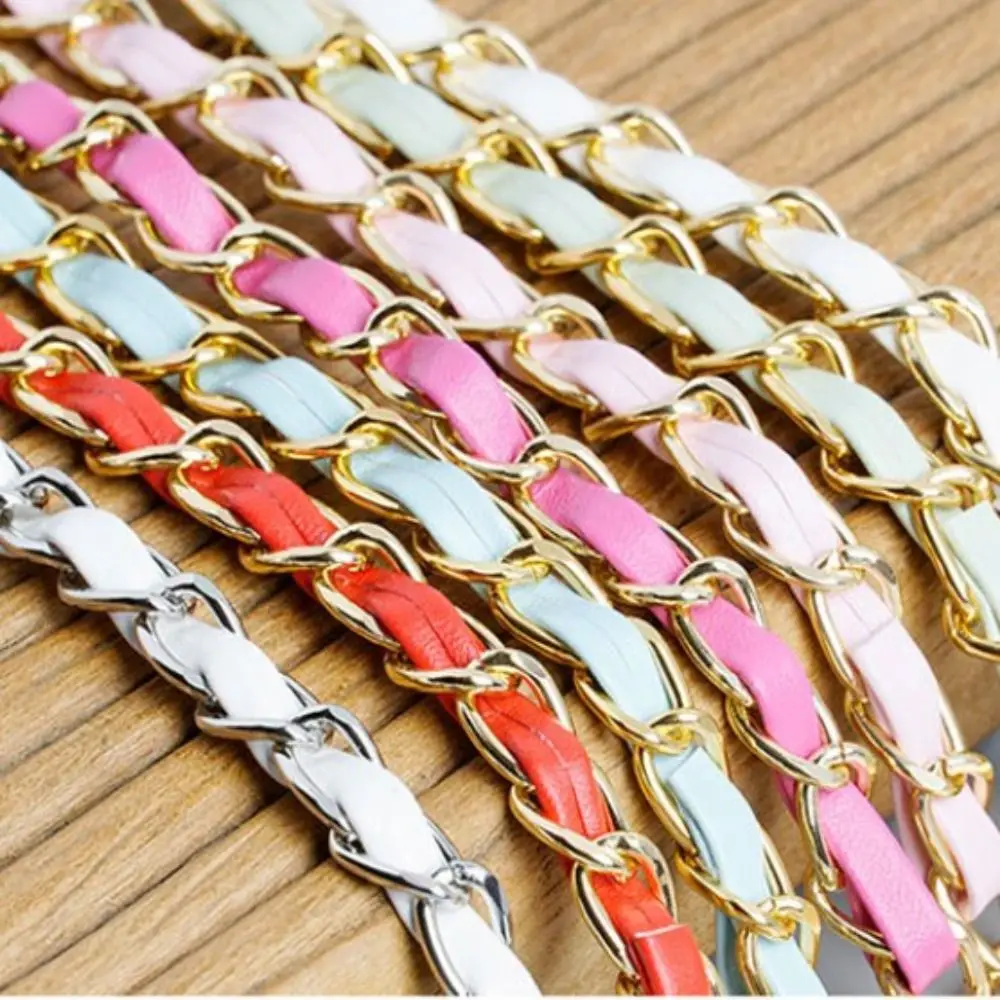 120CM Fashion PU Leather Metal Handbag Chain Replaceable Shoulder Bag Straps Crossbody Backpack Belts Accessories