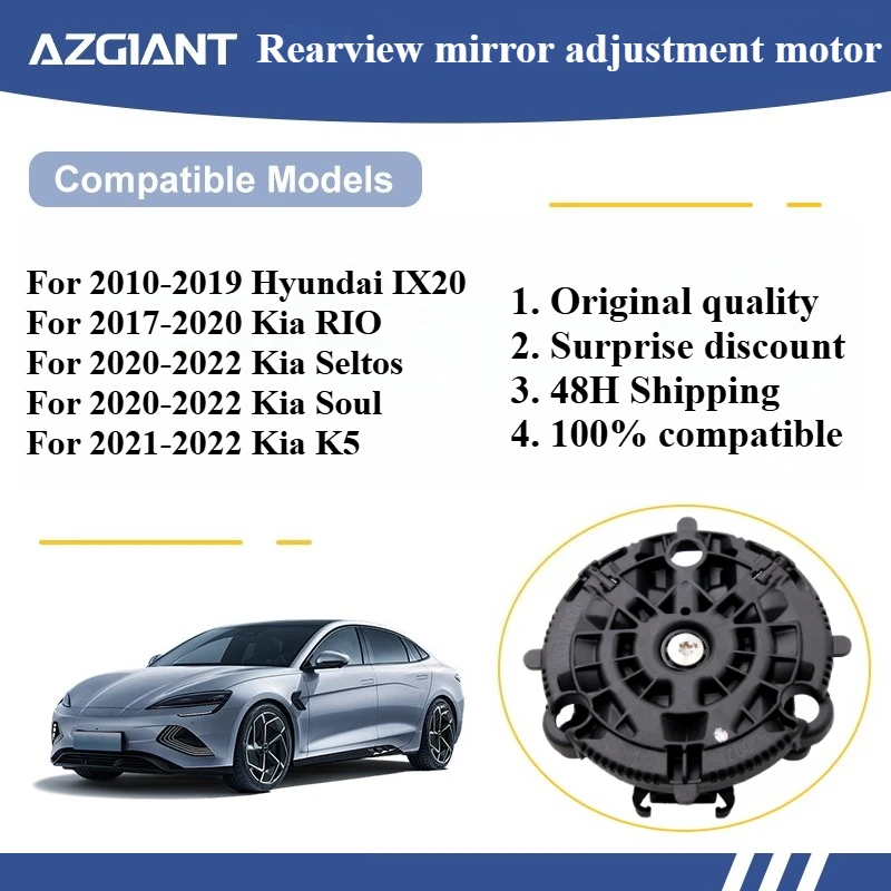 

Azgiant Car rearview mirror lens glass adjustment motor module for 2010-2019 Hyundai IX20/Seltos 2020-2022 3PIN Original parts