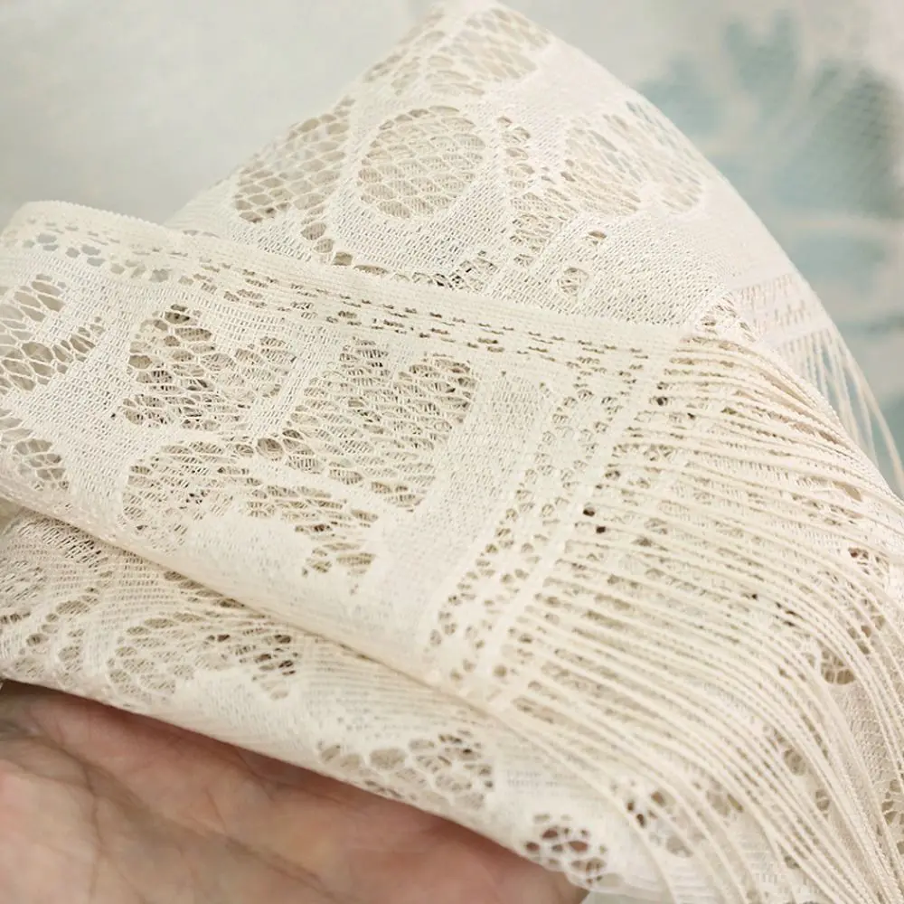 

Повседневные элегантные женские шали с цветочной вышивкой, шарф с кисточками, тонкая полая бахрома, накидки для вечеринки, ужина