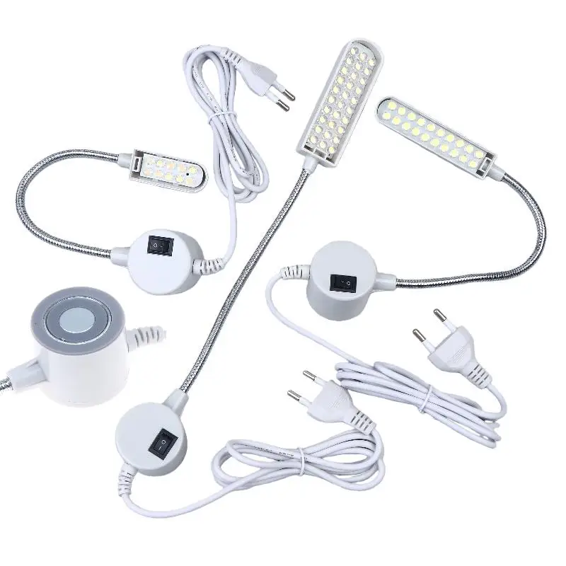 1Pcs AC220V EU/US Standard Sewing Machine Magnet LED Light DIY Bedhead Reading Lamp 10/20/30/40 LED Beads Sewing Machine Light