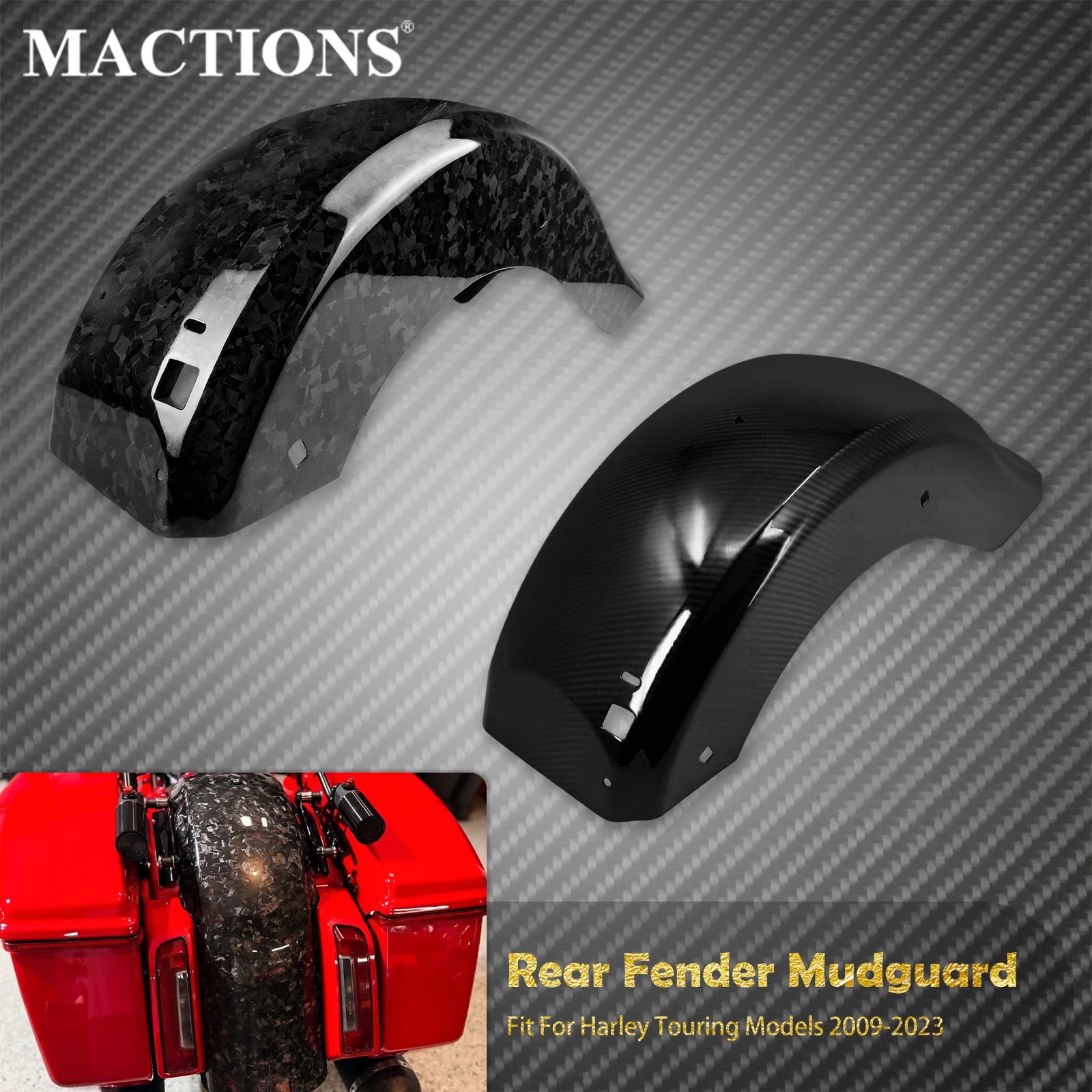 

Motorcycle Rear Fender Mudguard Wheel Faring Guard For Harley Touring Road Electra Street Glide Road King Ultra Limited 09-2023