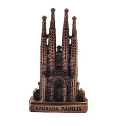 Spain Barcelona Sagrada Família Metal Figurines Wedding Birthday Gifts Famous Building Miniatures Home Decoration Building Model
