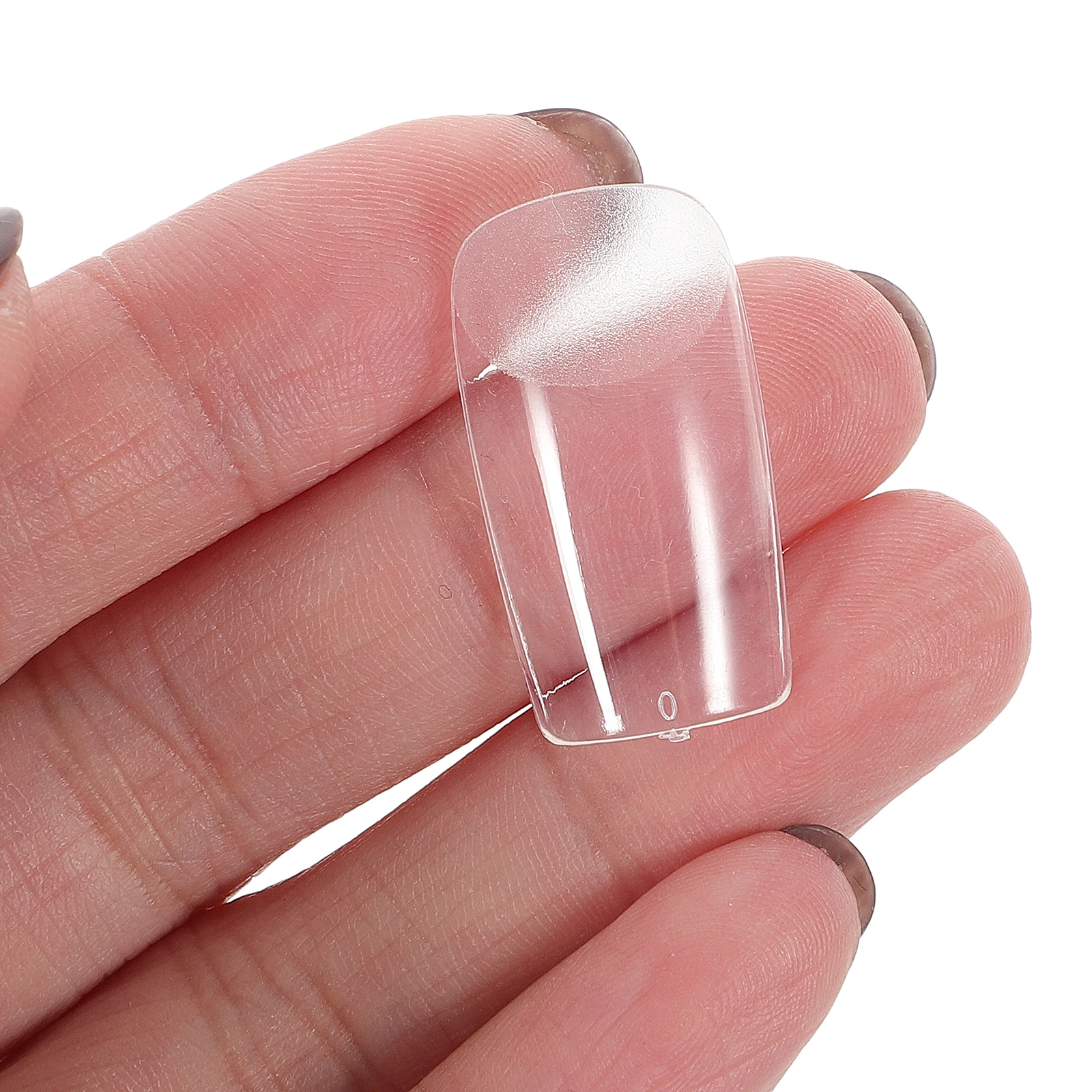 

120pcs Ultra-Thin Clear Fake Nail Tips Full Cover Transparent False Press Ons Women Artificial Square Glue On Nail Art Supplies