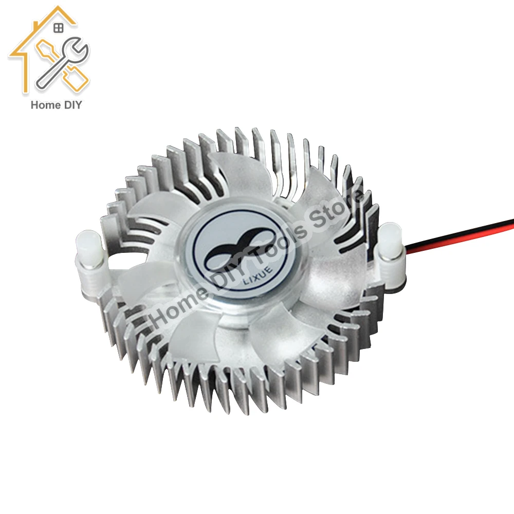 Aluminum Heatsink with fan for 1W 3W 5W 10W COB High Power LED light Cooling Cooler DC12V