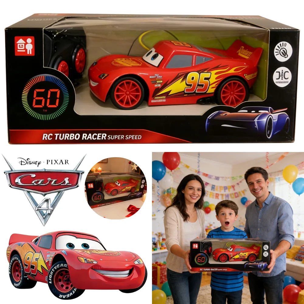 

Новые электрические игрушечные машинки Disney Pixar Cars 4: Молния МакКуин, Человек-паук, четырехканальный радиоуправляемый автомобиль, детские рождественские игрушки и подарки