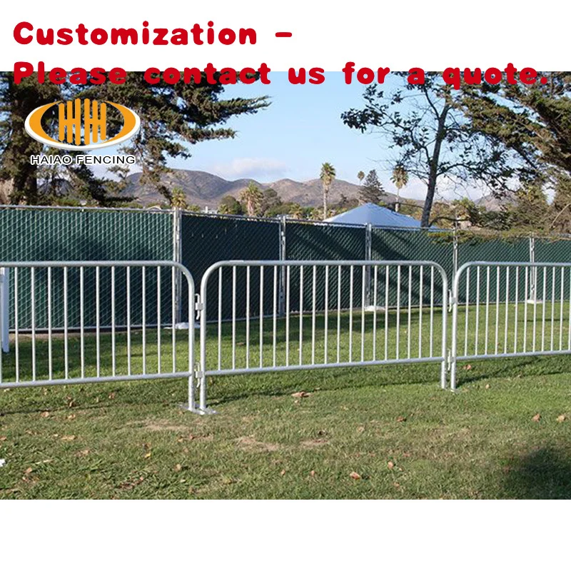 

custom.Factory Galvanized Steel Portable Traffic Road Safety Crowd Control Pedestrian Barricades Crowd Control Barrier