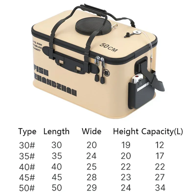 دلو صيد قابل للطي دلو السمك الحي مع غطاء شبكي 12-34L إيفا سطل المياه مع مقود لملحقات أدوات صيد الأسماك البرية