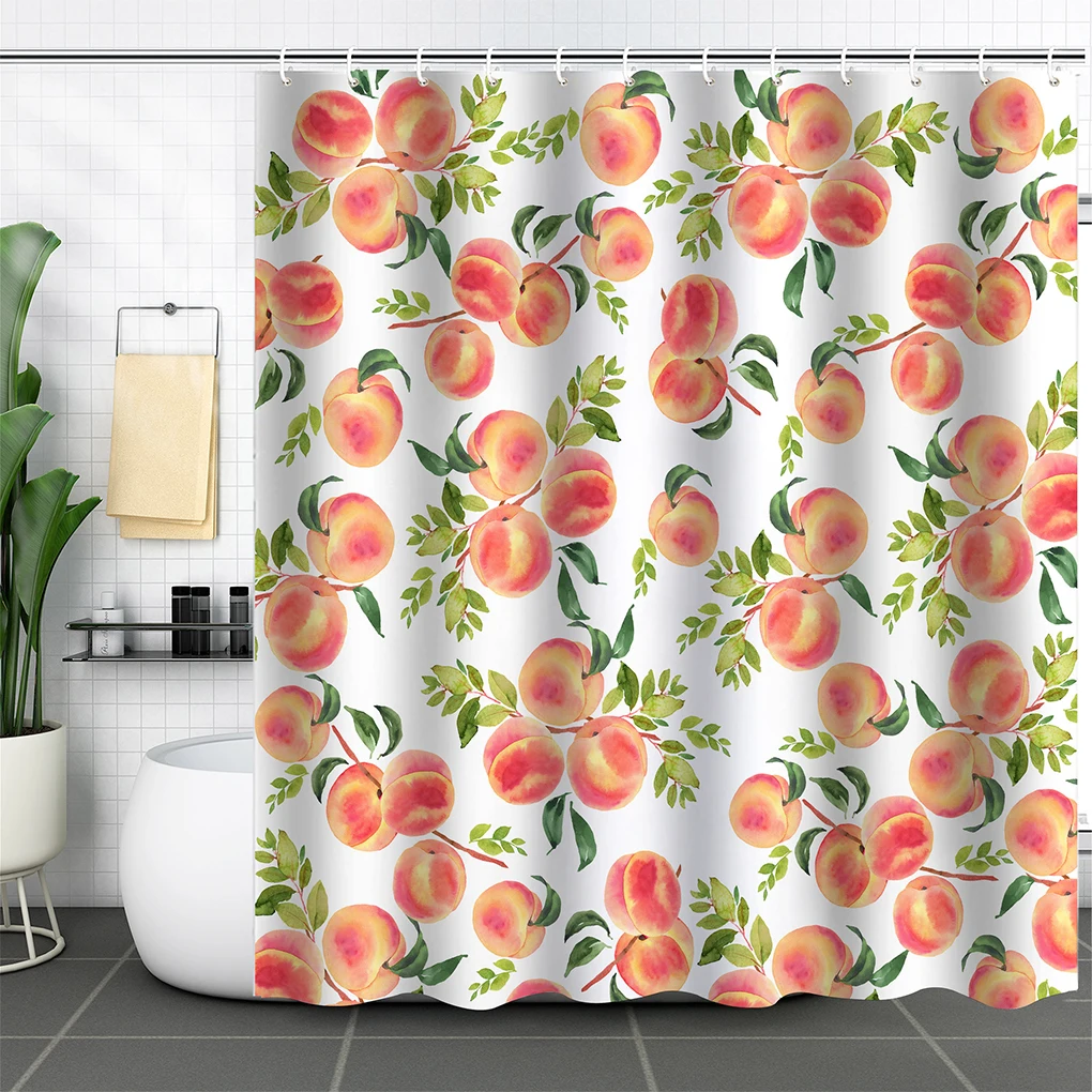 Polyester Waterproof Fabric Shower Curtain - Strong Draping Effect Hygienic Fine Texture Smooth -10 180*180