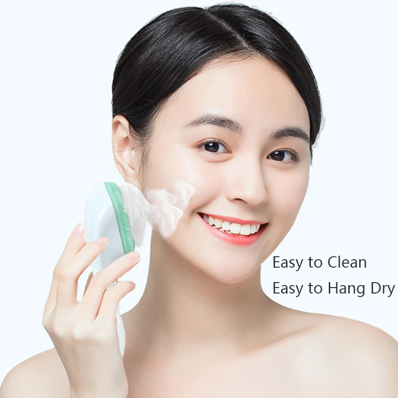 Face Cleansing Brush Silicone Facial Cleanser Blackhead Removal Pore Cleaner Massage Exfoliator Face Scrub Brush