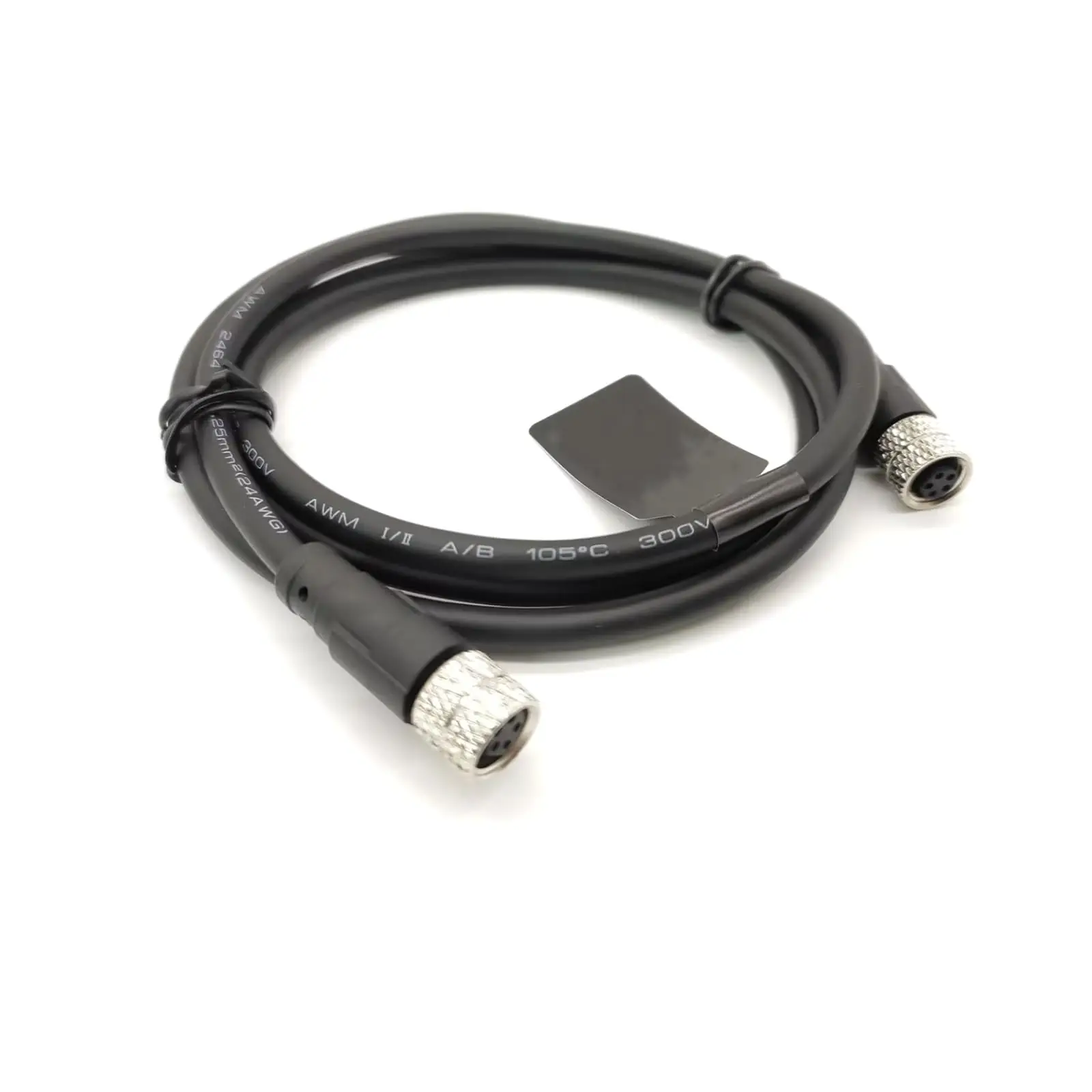 M8 Cordsets B Code 5Pin Female to Female Overmold Cable 1M AWG22 Length Shiled