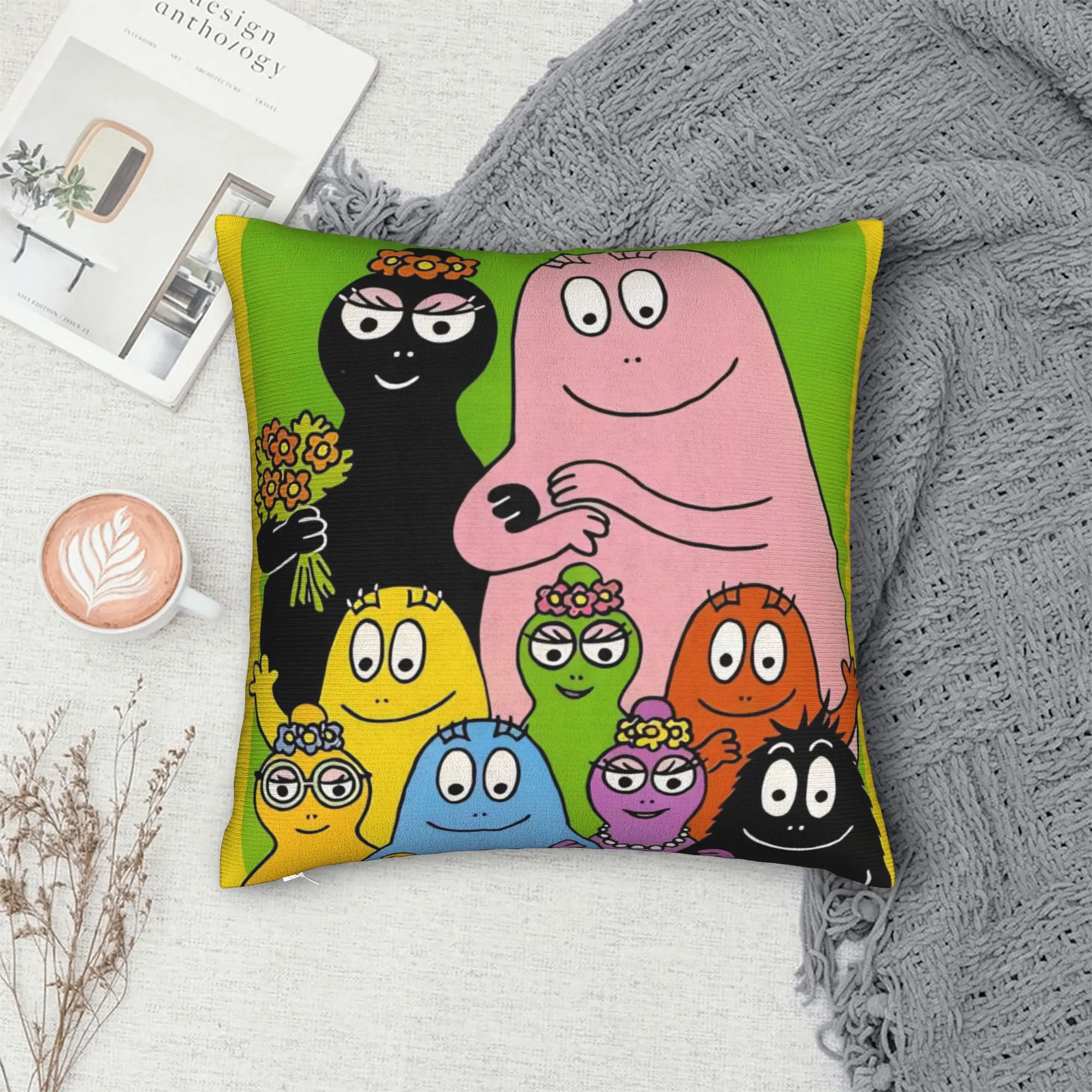 Barbapapa Barbamama Pillow Case  Cute Funny Pillow Cover Comfy Pillowcases For Sofa Home Decoration