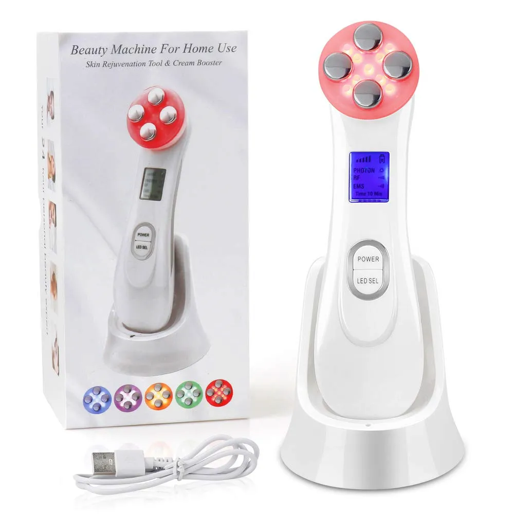 LED Photon Face Lifting Tighten Wrinkle Removal Skin Care Face Massager Facial Beauty Rf Radio Frequency Device