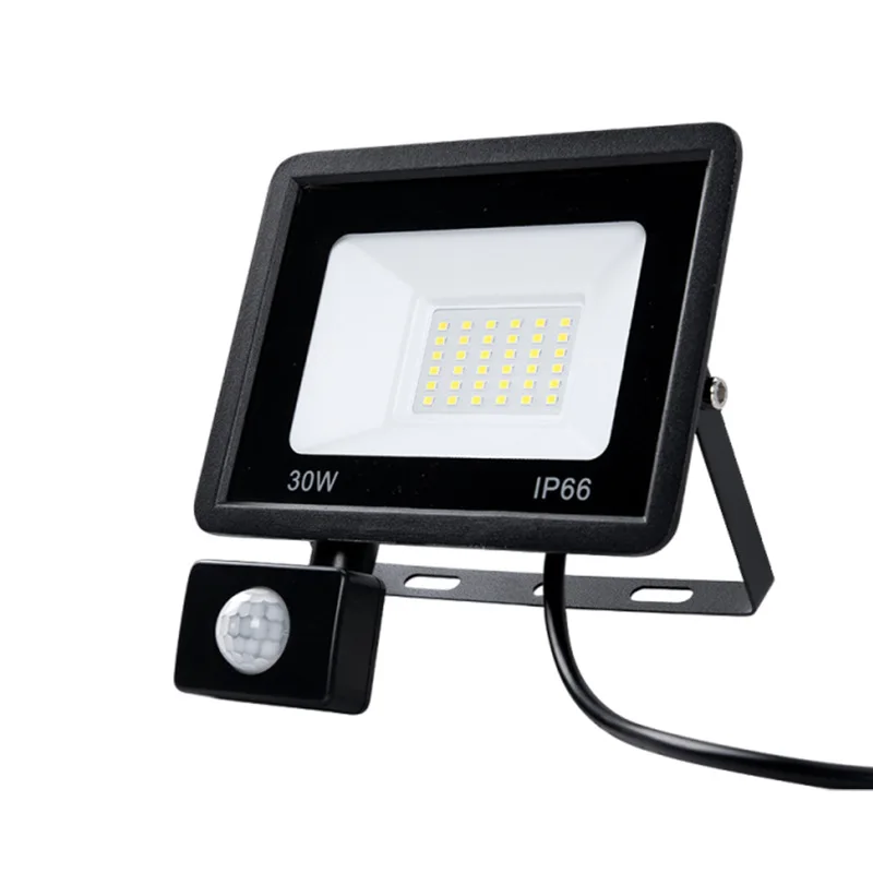 

SUINE-LED PIR прожектор 50 Вт черный корпус AC220V водонепроницаемый уличный индукционный прожектор уличный фонарь двор свет