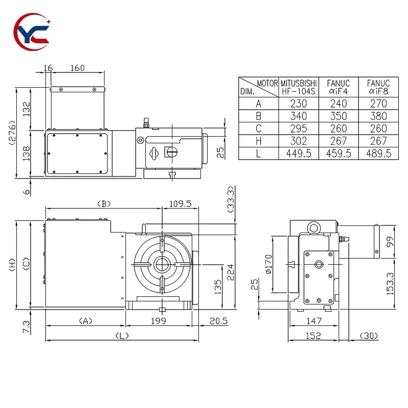 Factory Customization 4th Axis CNC Rotary Table 210-L4-Axis 4th Axis CNC Vertical Lathe Vertical CNC