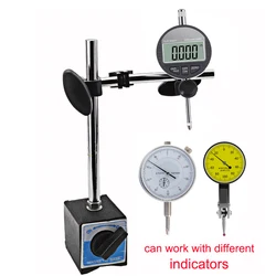 Supporto Base magnetica con doppio palo regolabile per indicatore di prova indicatore digitale con comodo interruttore ON/OFF per autoveicoli