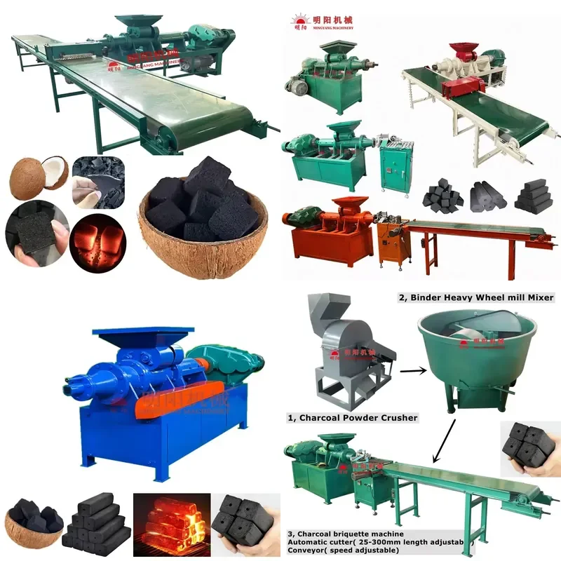 2026 CE Fully Automatic Bio Coconut Shell Compressed Charcoal Coal Briquetting Machine Reasonable Price Industrial Extruder