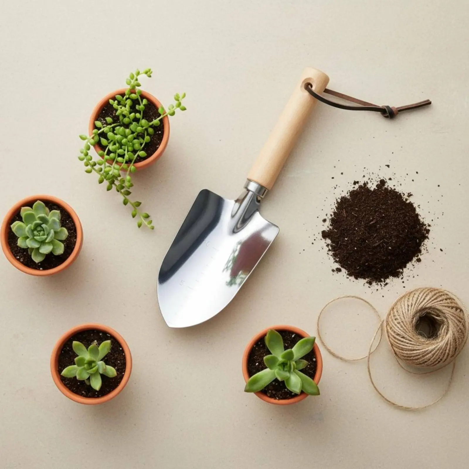 Stainless Steel Trowel Lightweight Garden Hand Trowel Fleshy-Leaved Plant Planting Tool Blade Weeding Hand Spade Easy Storage