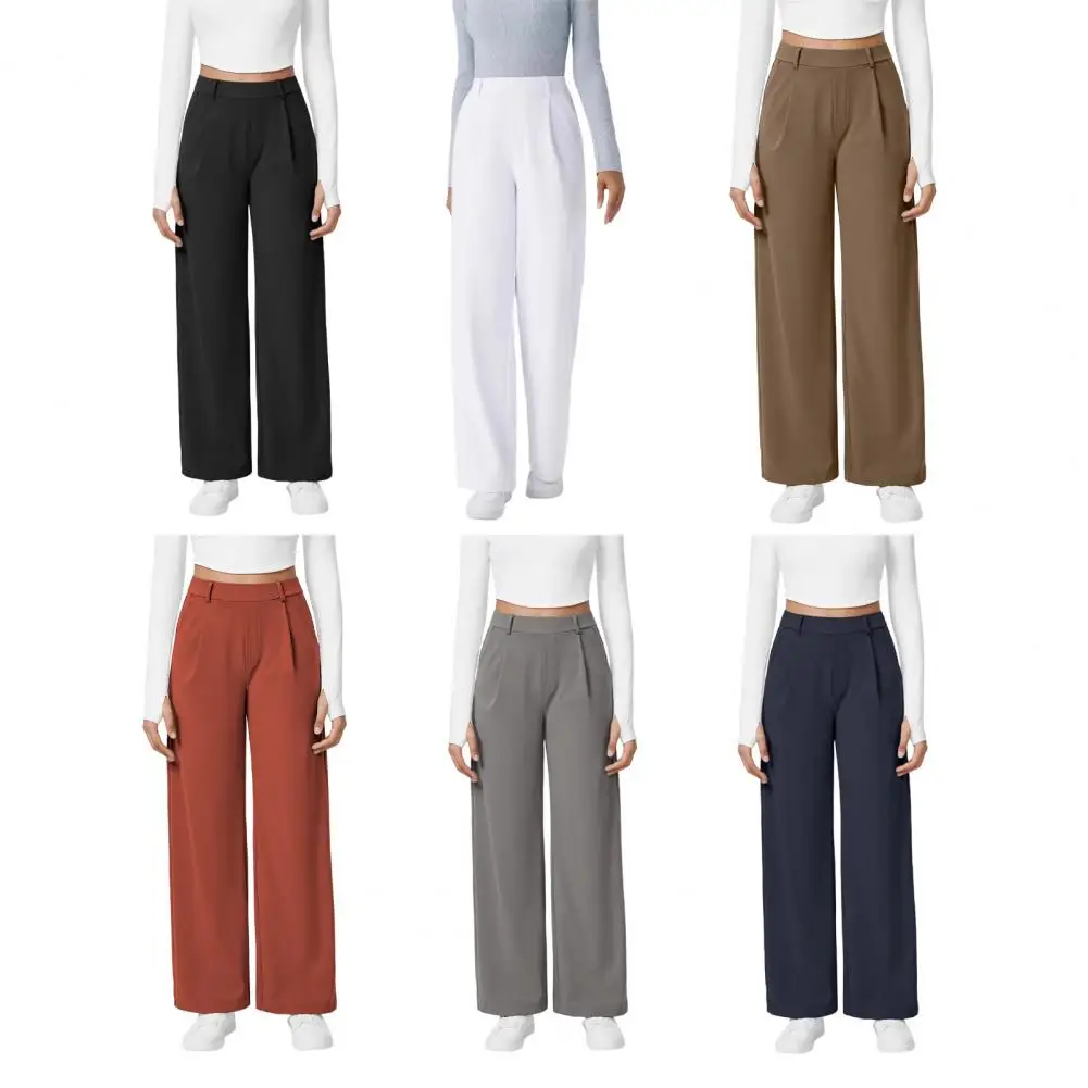 

Outdoor Sports Casual Pocket Pants Suit Long Trousers Loose Slim Straight Leg Pants Women's Fashion Large Size Trousers