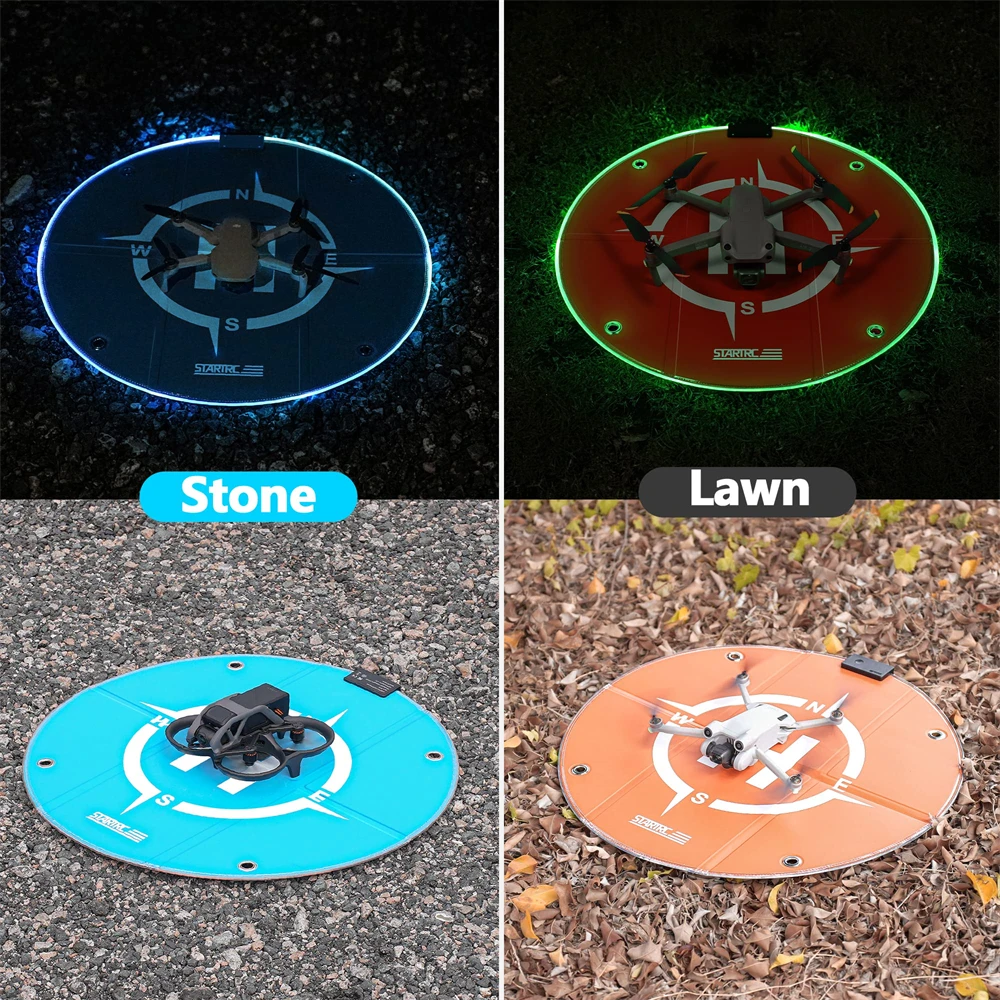 Drones Landing Pad with LED Light, Luminous Universal Portable Helipad for DJI Mini 3/Mini 3 Pro/Air 2S/Mavic Mini 2//Mavic 3