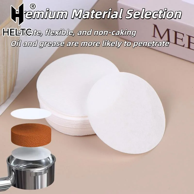 100/500Pcs 51/53/54/58mm Unbleached Espresso Filter Coffee Paper Filter Puck Screen Portafilter Paper For Breville Barista