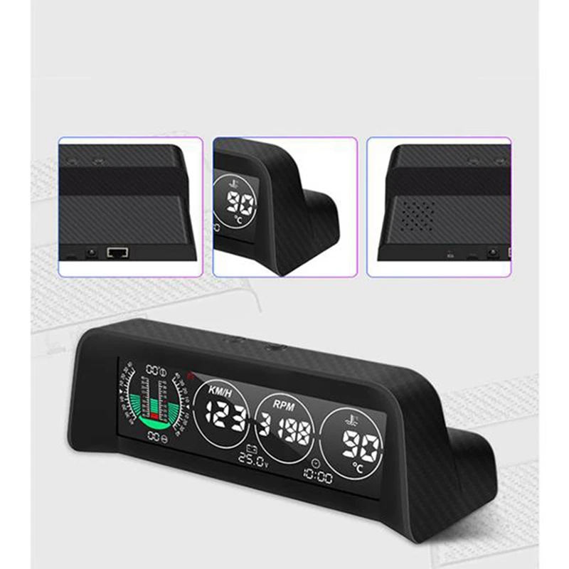 Car Head-Up Display Car Water Temperature Display Car Horizontal Intelligent Display Speedometer Overspeed Alarm