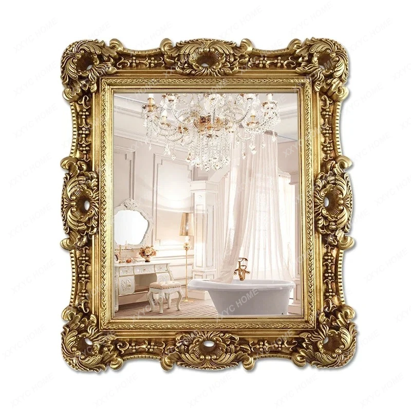 Wall-Mounted Bathroom Vanity Square Mirror Makeup Beauty Salon Store Wall Decorative Mirror Frame