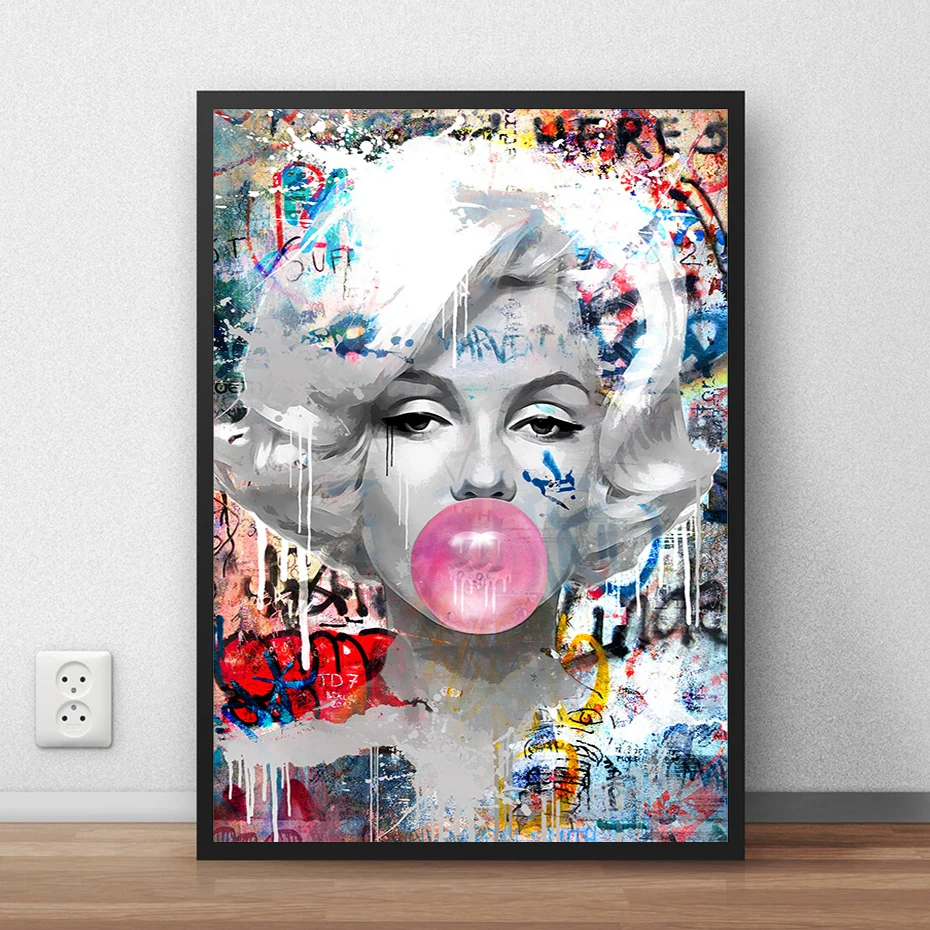 Graffiti Film Star Canvas Painting,Classic Posters and Prints,Wall Art,Superstar Portrait Picture,Living Room,Fashion Home Decor