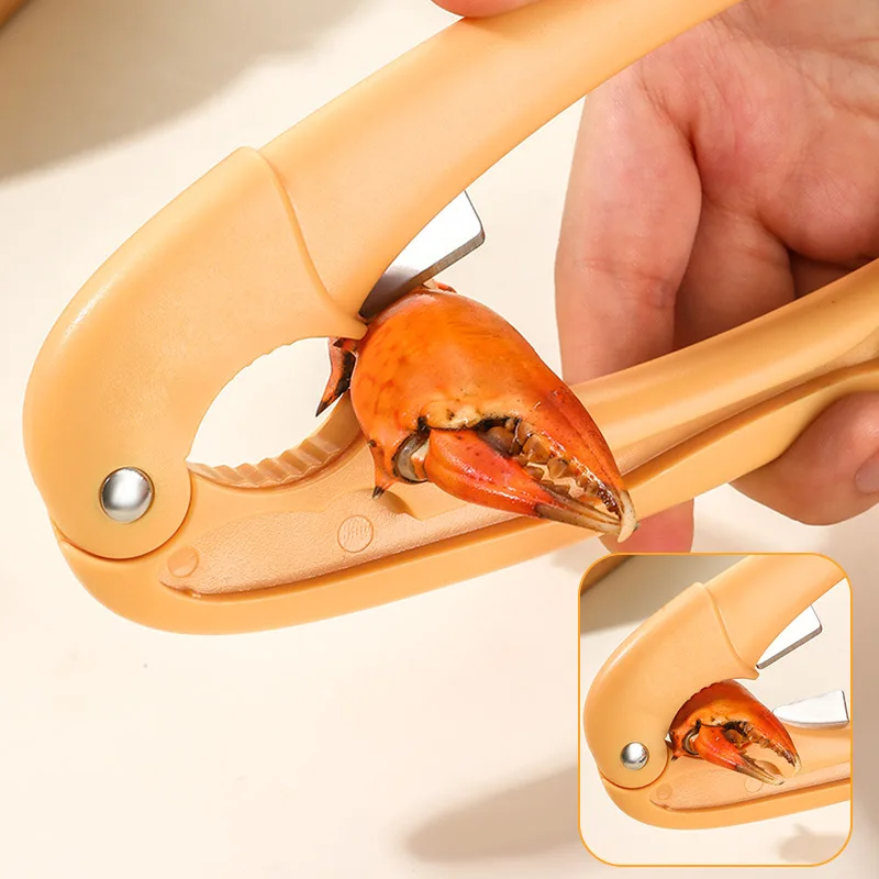 304 Stainless Steel Crab Tool Set – 3-Piece Kit with Fork, Scissors & Ceramic Dish for Eating Steamed Crab