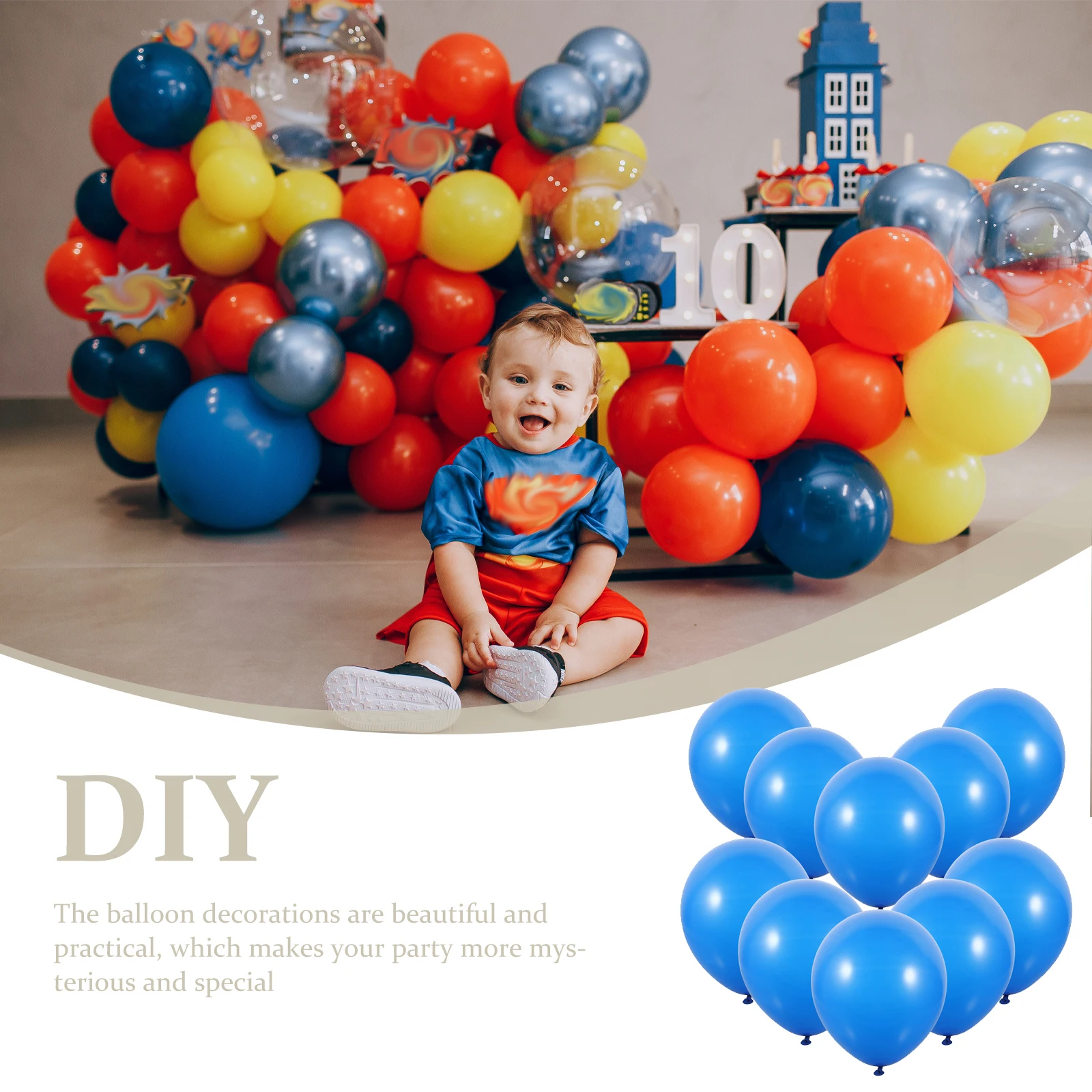 

50pcs Blue Balloons Bulk Party Wedding Decorations Balloon Ribbon Large Size Wedding Balloons Kit Birthday Accessories