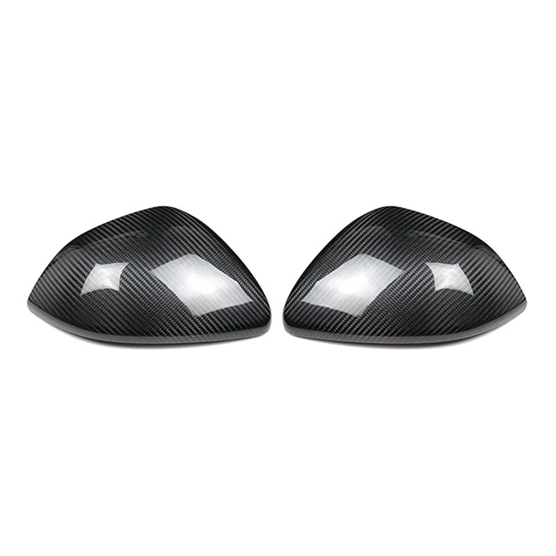 N26R-For Dodge Charger 2 4 Door 2024-2026 Compatible Real Carbon Fiber Trim Sticker Rearview Mirror Cover Side Mirror Cover