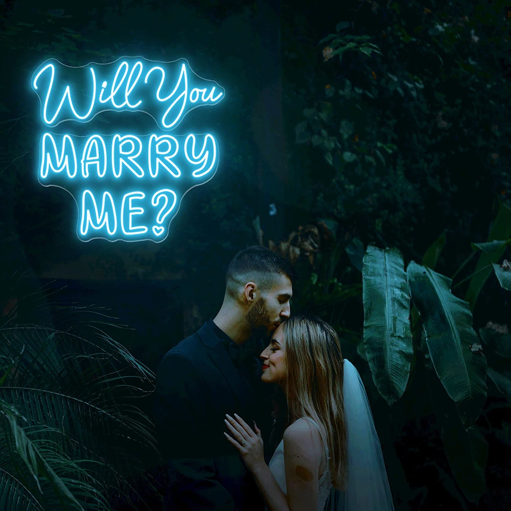 Will You Marry Me Neon Sign? Neon Sign Custom Wedding Engagement Party Backdrop Neon Light Anniversary Party Decor Light Signs