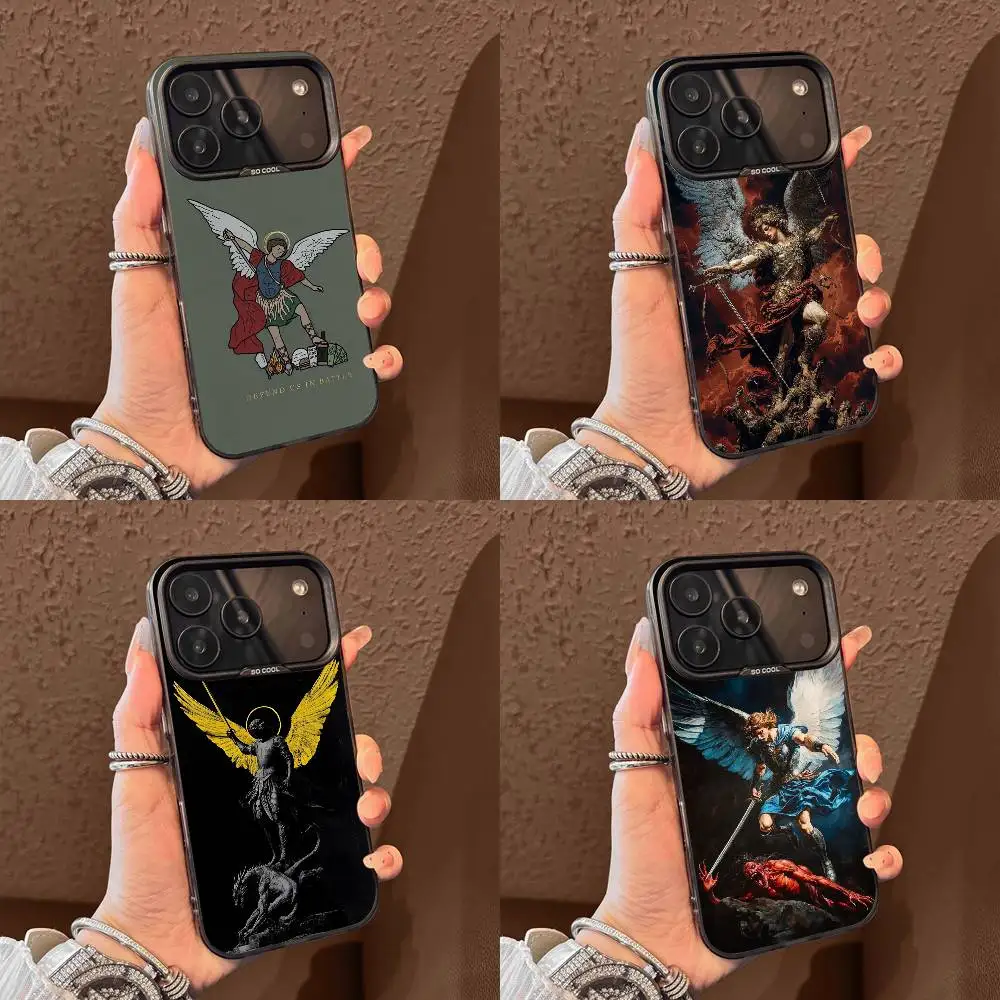 

Archangel Michael Gabriel Phone Case For iPhone 17,16,15,14,13,12,11,Pro,Max,Plus,E,Air,Mini Black Tpu Cover