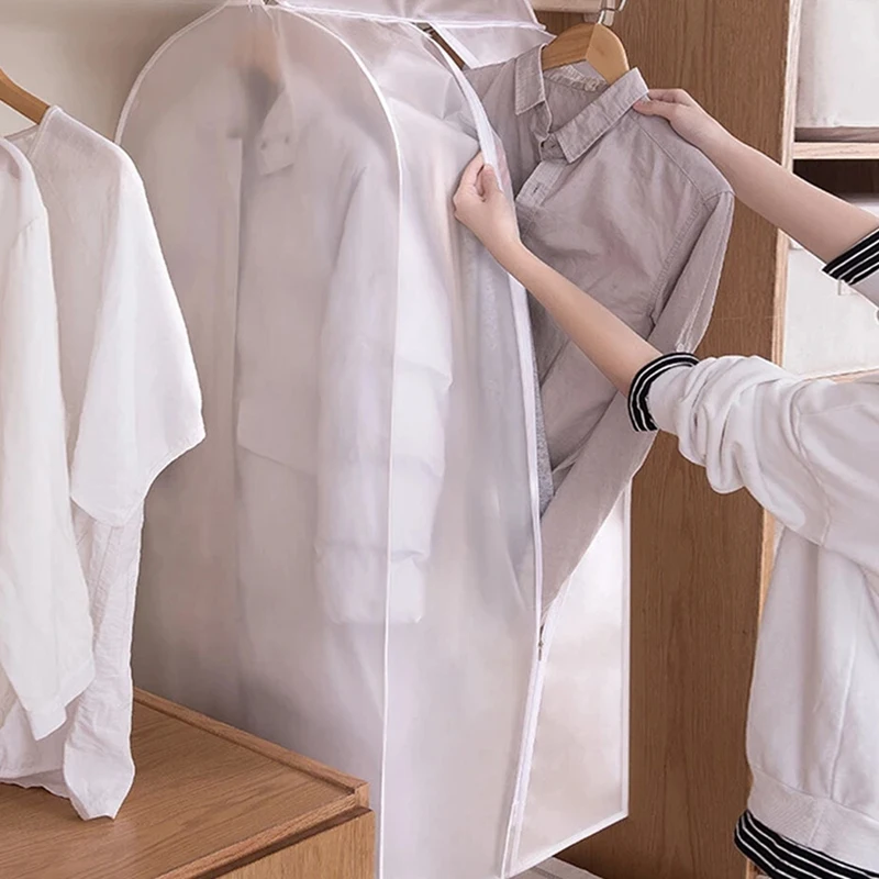 Juste anti-poussière T1 pour vêtements, sac pour vêtements clos, cintre au sol, housse de rangement pour garde-robe, 1 pièce