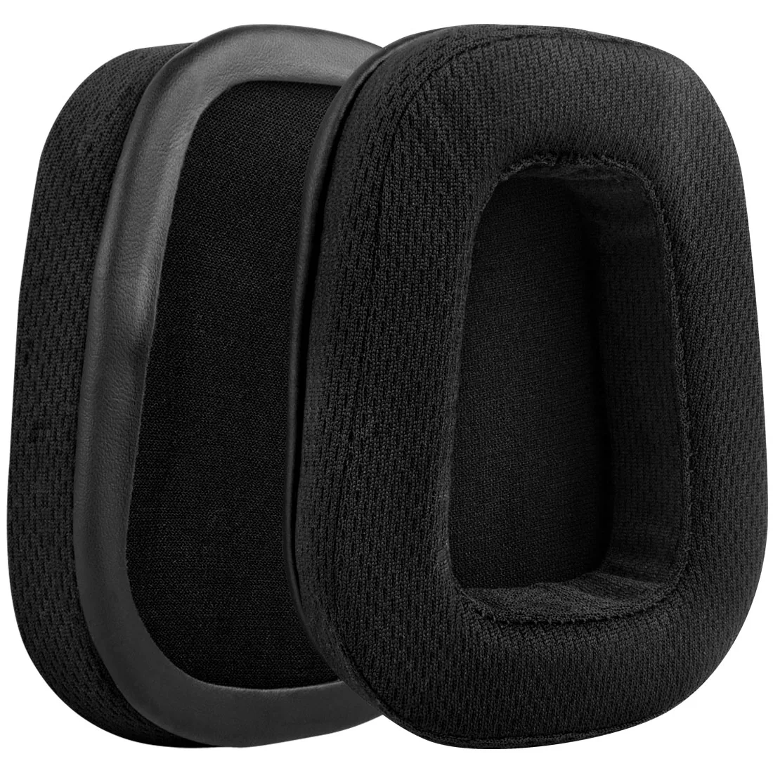 Geeklia-quickfitメッシュファブリック交換用イヤーパッド、ヘッドフォンイヤークッション、logitech g533、g633、g635、g933、g935に適合